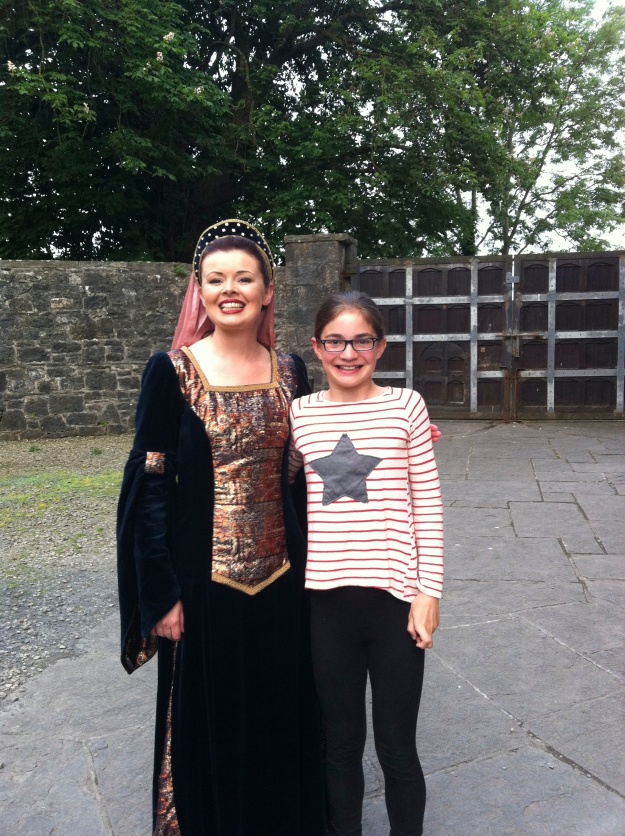 Emmie and one of the Bunratty singers after the banquet.